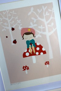 Toadstools and lady bettles