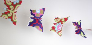 Paper butterfly garland