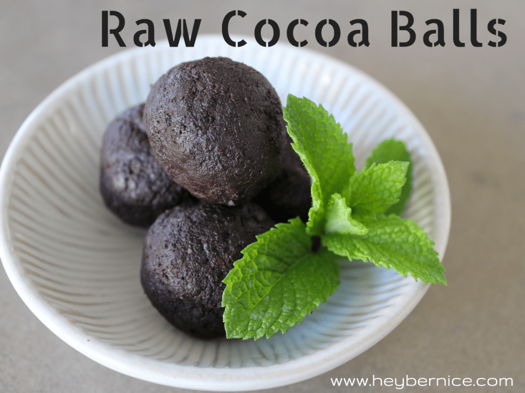 Raw cocoa balls, clean eating at its best