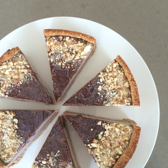 Paleo dessert. Salted caramel tart. Gluten free, dairy free, sugar free clean eating healthy food recipe